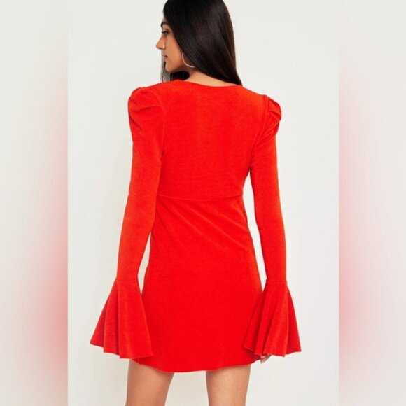 Free People Red Long Sleeve Dress - Picture 3 of 15